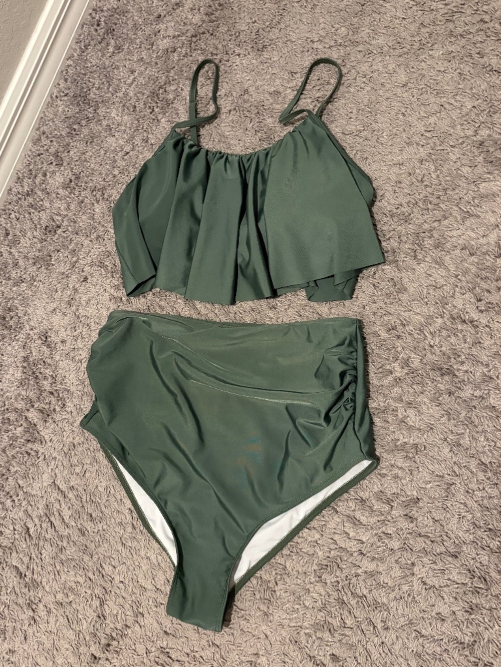 Olive green maternity swim suit